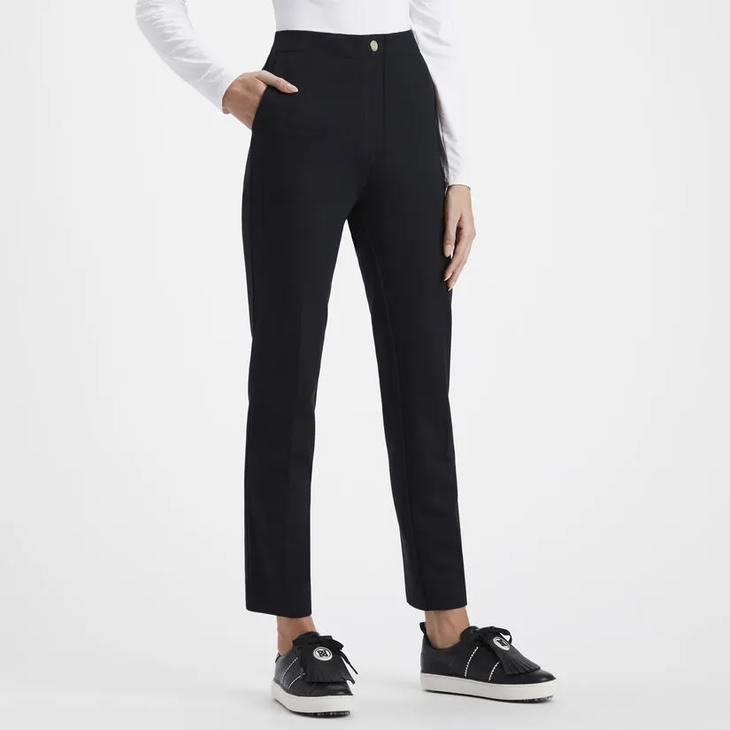 DOUBLE KNIT CIGARETTE LEG HIGH RISE STRETCH TROUSER - Image 3
