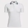 PLEATED COLLAR SILKY TECH NYLON POLO