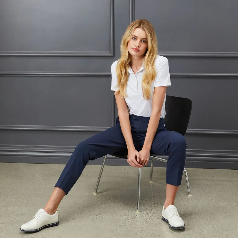 PLEATED COLLAR SILKY TECH NYLON POLO - Image 2