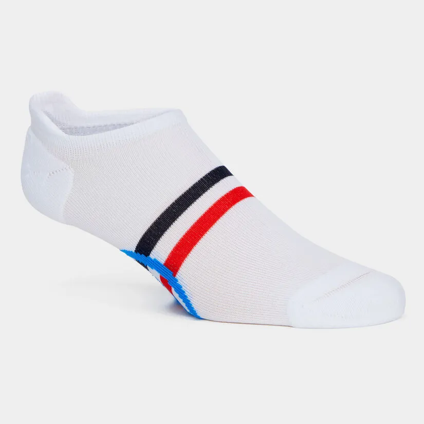 WOMEN'S TRI STRIPE NYLON NO SHOW SOCK