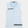 BOLD STRIPE TECH JERSEY SLEEVELESS POLO
