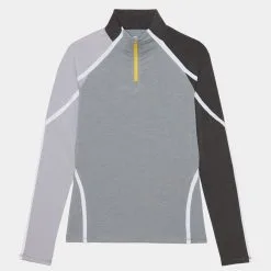 COLOUR BLOCK TECH JERSEY QUARTER ZIP MID LAYER