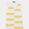 OFFSET STRIPE TECH PIQUÉ SLEEVELESS POLO