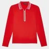 FEATHERWEIGHT SILKY TECH NYLON QUARTER ZIP POLO