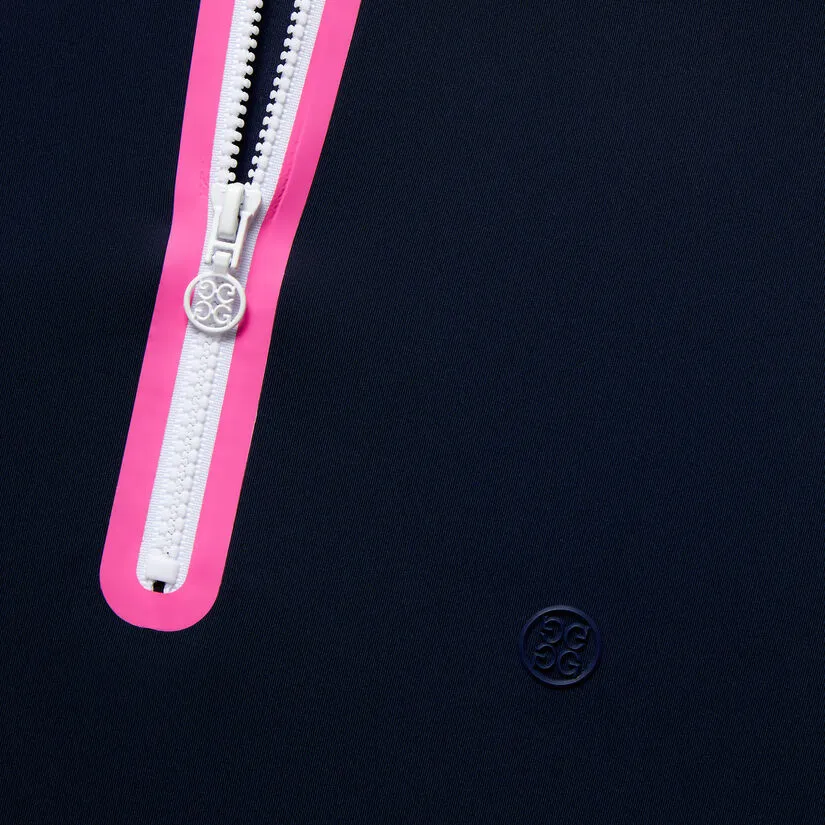 MOCK NECK SILKY TECH NYLON QUARTER ZIP POLO - Image 6