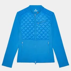 HYBRID QUILTED NYLON & TECH INTERLOCK SLIM FIT JACKET
