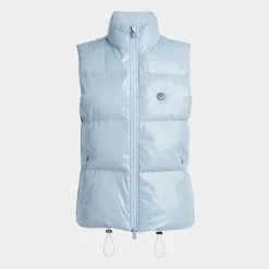 QUILTED POLISHED NYLON MERINO WOOL LINED PUFFER VEST