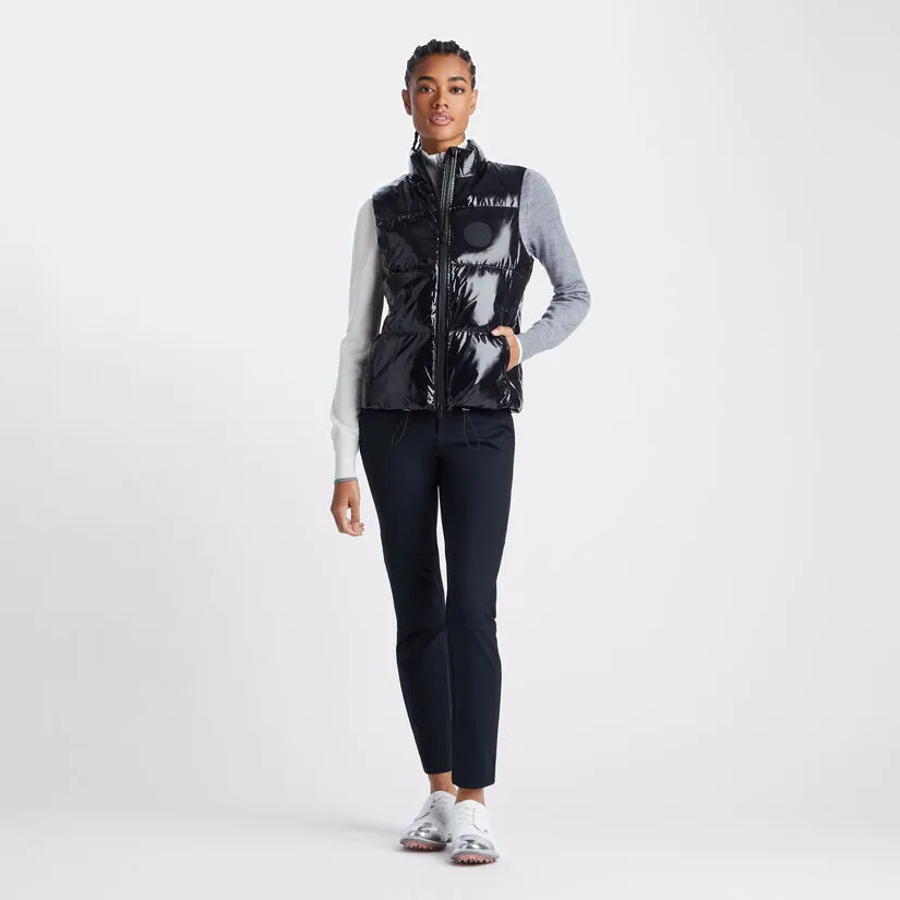 QUILTED POLISHED NYLON MERINO WOOL LINED PUFFER VEST - Image 4