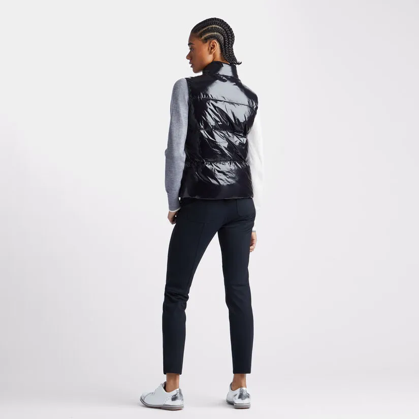 QUILTED POLISHED NYLON MERINO WOOL LINED PUFFER VEST - Image 5