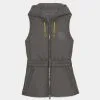MERINO WOOL LINED QUILTED NYLON HOODED PUFFER VEST