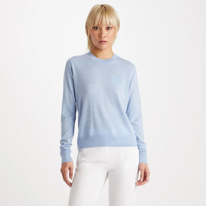 TALK BIRDIE TO ME MERINO WOOL CREWNECK SWEATER - Image 3