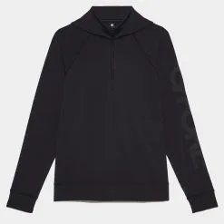 HOODED LUXE QUARTER ZIP SLIM FIT MID LAYER