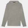 CASHMERE BLEND SLIM FIT HOODED PULLOVER SWEATER