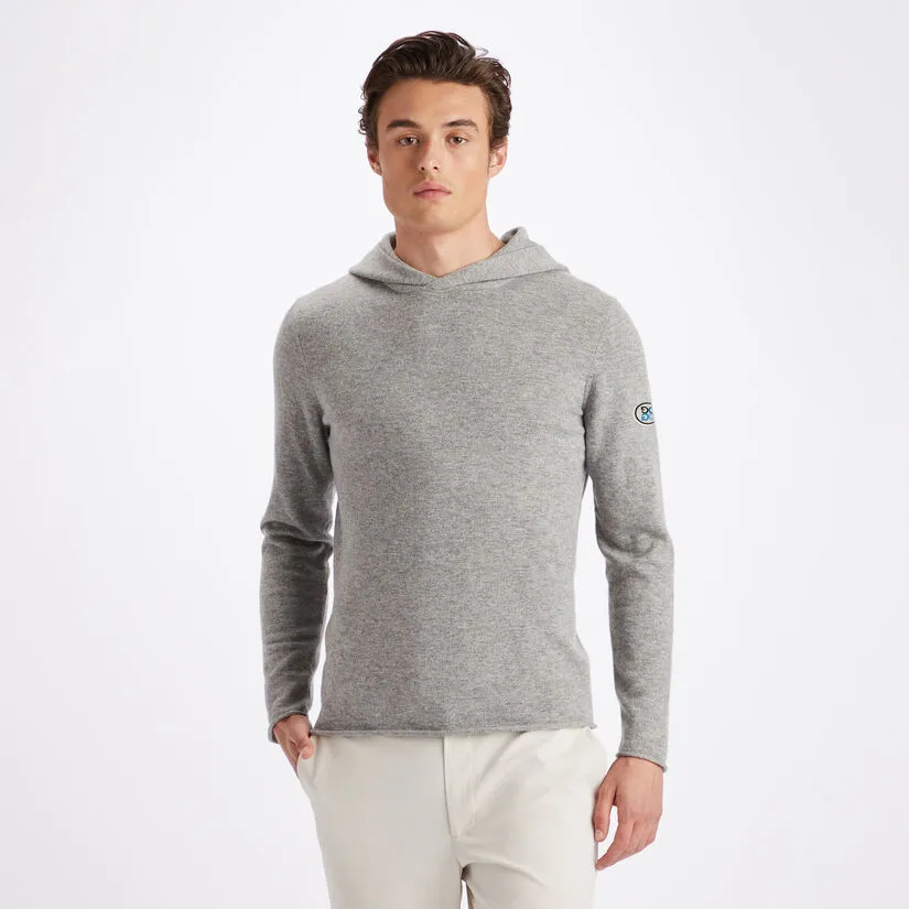 CASHMERE BLEND SLIM FIT HOODED PULLOVER SWEATER - Image 3