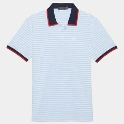 STAPLE STRIPE RIB COLLAR TECH JERSEY SLIM FIT POLO
