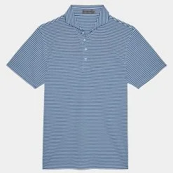 FEEDER STRIPE MODERN SPREAD COLLAR TECH PIQUÉ POLO