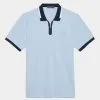 EMBOSSED LOGO QUARTER ZIP RIB COLLAR TECH PIQUÉ SLIM FIT POLO