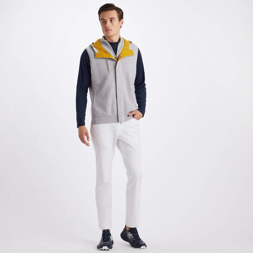 HOODED MERINO WOOL SLIM FIT FULL ZIP VEST - Image 4