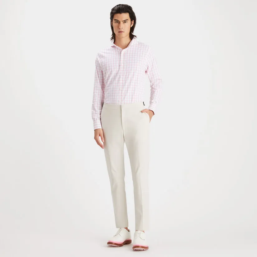 TATTERSALL PLAID MODERN SPREAD COLLAR NYLON WOVEN SLIM FIT SHIRT - Image 4